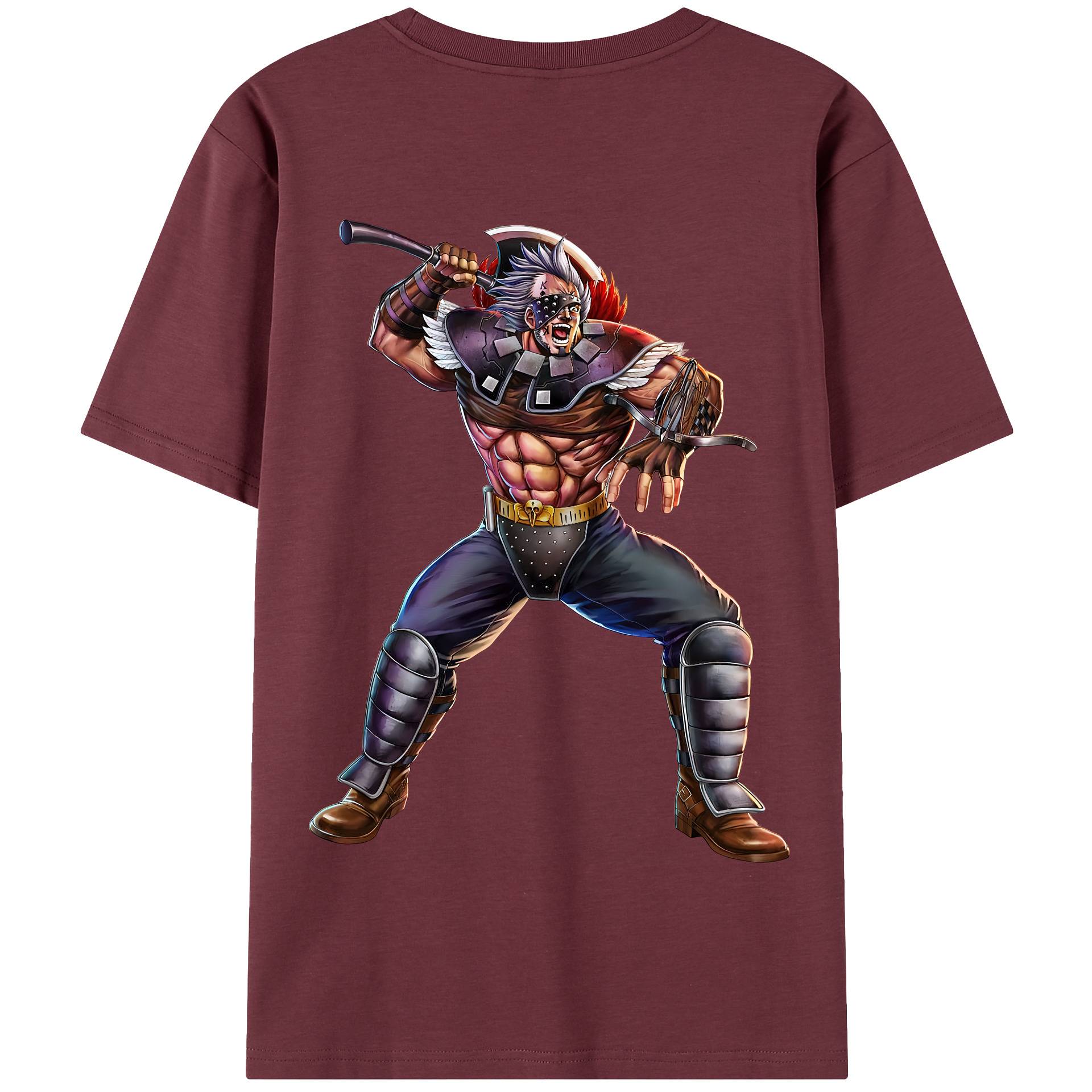 （画像用） 北斗の拳 Fist of the North Star 綿100％半袖Tシャツ（背面プリント）
